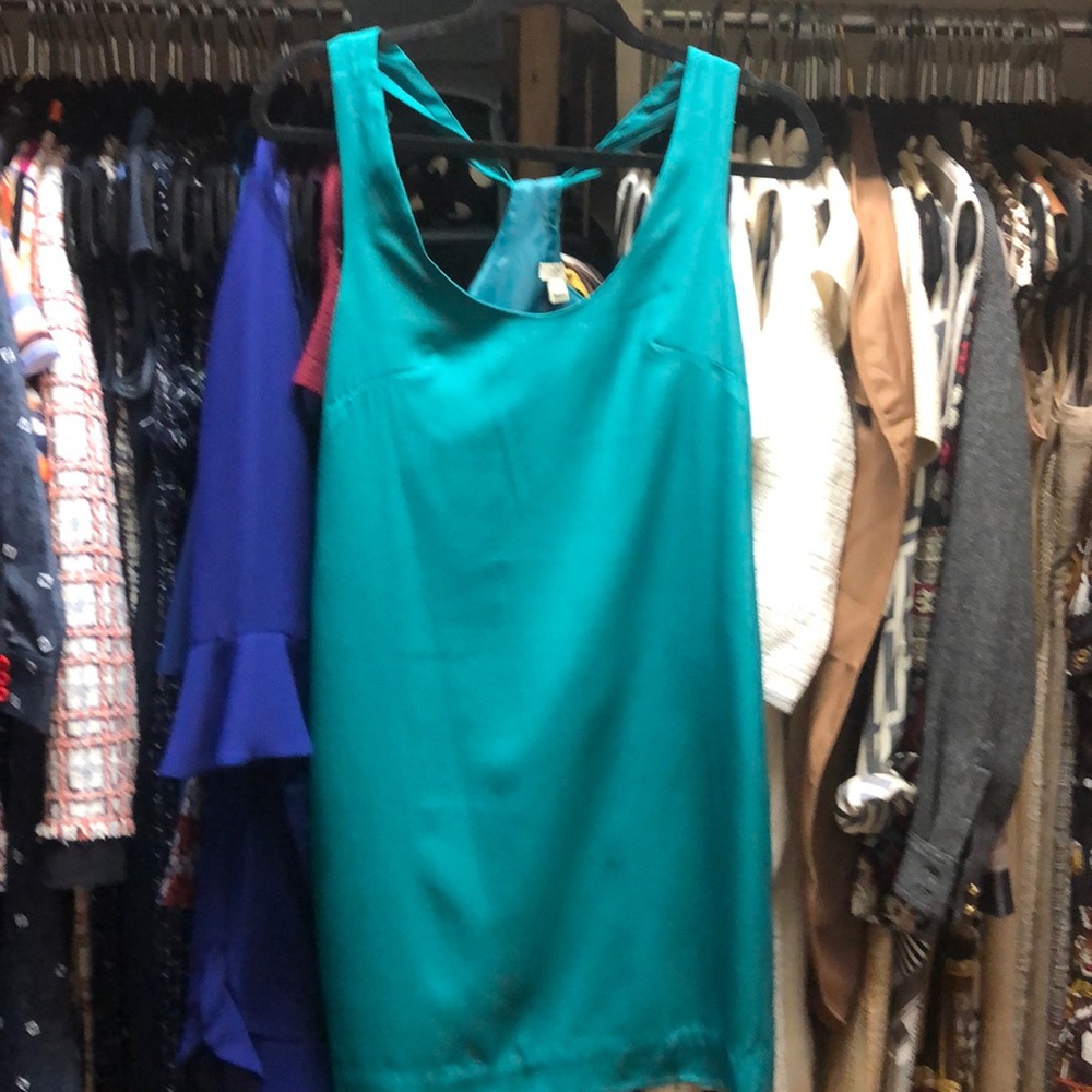 Blueish green JCrew dress